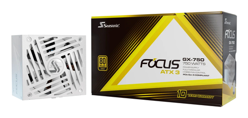 750W Seasonic Focus GX ATX 3&period;1 Netzteil&comma; 80 PLUS Gold&comma; wei&szlig;&comma; vollst&auml;ndig modular