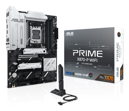 ASUS Prime X870-P WIFI Sockel AM5 ATX-Mainboard 4x DDR5, max. 256 GB, 1x HDMI 2.1, 2x USB4 mit DP