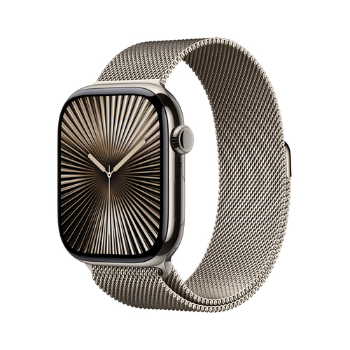Apple Watch Series 10&comma; edelstahl&comma; Touchscreen&comma; rechteckig&comma; watchOS 11&comma; Smartwatch