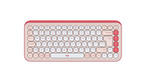 Logitech POP Icon Keys rose Tastatur&comma; Layout&colon; US International&comma; Scherenschalter