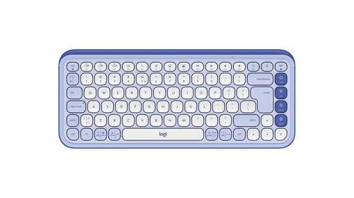 Logitech POP Icon Keys lila&comma; wei&szlig; Tastatur&comma; Layout&colon; US International&comma; Scherenschalter