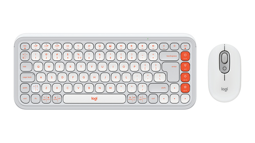 Logitech Pop Icon Combo wei&szlig; Tastatur&comma; Layout&colon; US International&comma; Scherenschalter