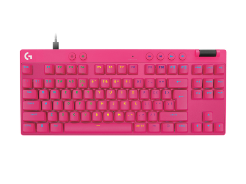 Logitech G PRO X TKL Rapid pink Tastatur&comma; Layout&colon; US International&comma; mechanisch&comma; beleuchtet