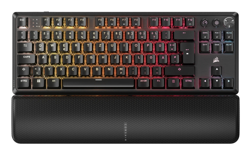 Corsair K70 CORE TKL schwarz Tastatur&comma; Layout&colon; DE&comma; CORSAIR MLX Red&comma; RGB