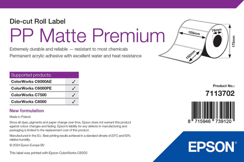 Epson PP Matte Premium, Die-Cut Roll, Epson PP Matte Premium, Die-Cut Roll,