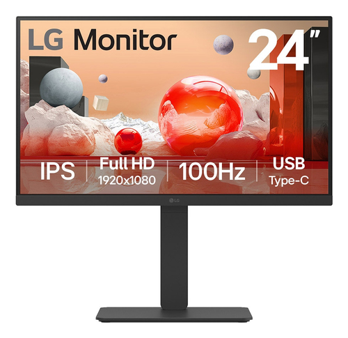LG 24BA650-B.AEU 60,4cm 23,8Zoll IPS 1920x1080 16:9 250cd/m2 5ms HDMI DP USB Black LG 24BA650-B.AEU 60,4cm 23,8Zoll IPS 1920x1080 16:9 250cd/m2 5ms HDMI DP USB Black