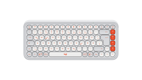 Logitech POP Icon Keys wei&szlig; Tastatur&comma; Layout&colon; DE&comma; Scherenschalter