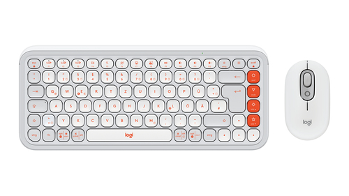 Logitech POP Icon Combo wei&szlig; Tastatur&comma; Layout&colon; DE&comma; Scherenschalter
