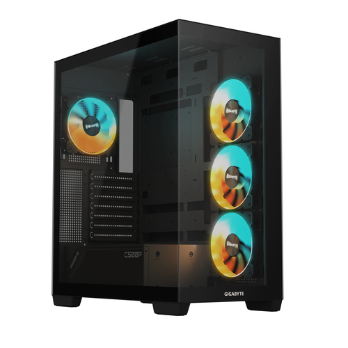 GIGABYTE C500 PANORAMIC STEALTH&comma; Midi Tower&comma; schwarz&comma; Glasfenster