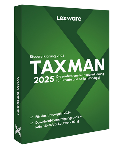 Lexware TAXMAN 2025&comma; Steuererkl&auml;rung&comma; Box&comma; 1 Lizenz&lpar;en&rpar;