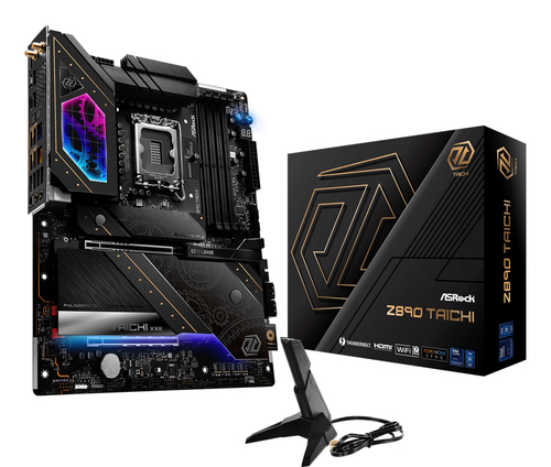 Asrock Z890 Taichi&comma; ATX LGA 1851 &lpar;V1&rpar; Mainboard&comma; 4x DDR5&comma; max&period; 256 GB&comma; 1x HDMI 2&period;1&comma; 1x USB-C&comma; WiFi