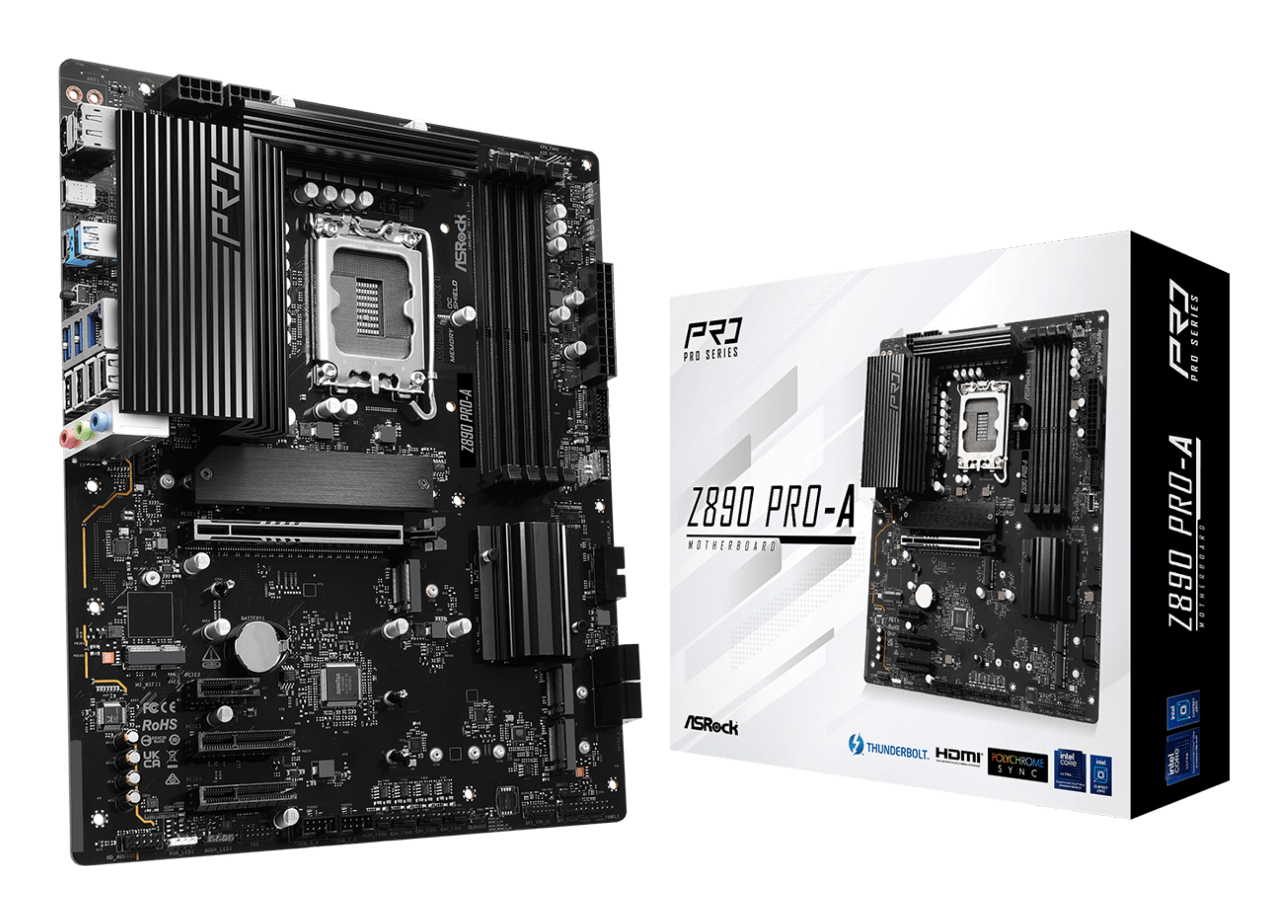 ASRock Z890 Pro-A Intel Z890 LGA 1851 4x DDR5, 1x DP 1.4, 1x HDMI 2.1 ASRock Z890 Pro-A Intel Z890 LGA 1851 4x DDR5, 1x DP 1.4, 1x HDMI 2.1