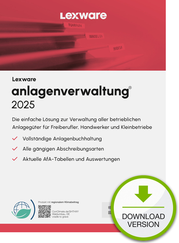 Lexware anlagenverwaltung 2025 "unbegrenzte Laufzeit" Download, Buchhaltung, Elektronischer Software-Download (ESD) Lexware anlagenverwaltung 2025 "unbegrenzte Laufzeit" Download, Buchhaltung, Elektronischer Software-Download (ESD)