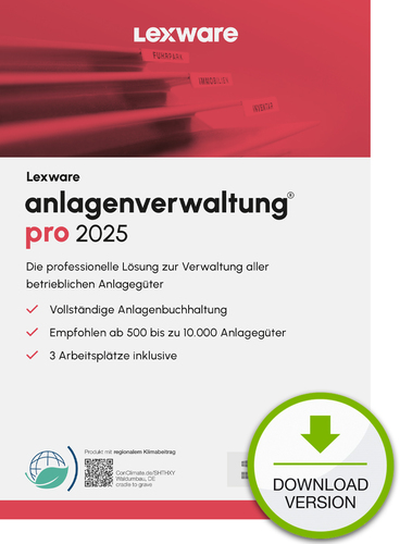 Lexware anlagenverwaltung pro 2025 "unbegrenzte Laufzeit" Download, Buchhaltung, Elektronischer Software-Download (ESD), 1 Jahr(e) Lexware anlagenverwaltung pro 2025 "unbegrenzte Laufzeit" Download, Buchhaltung, Elektronischer Software-Download (ESD), 1 Jahr(e)