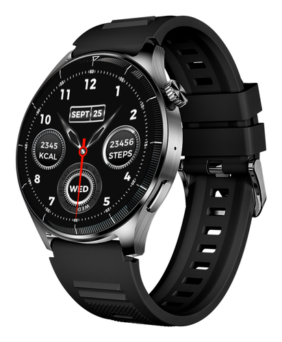 Beafon 301&comma; schwarz&comma; rund&comma; Smartwatch
