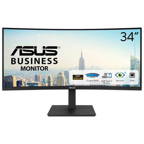 34 Zoll ASUS VA34VCPSR, 86cm TFT, 100 Hz, Wide Quad HD, 4ms, 1x HDMI, 1x DP, integrierter USB-Hub 34 Zoll ASUS VA34VCPSR, 86cm TFT, 100 Hz, Wide Quad HD, 4ms, 1x HDMI, 1x DP, integrierter USB-Hub