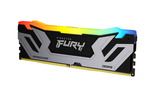 DDR5RAM 24 GB DDR5-8400, Kingston Technology FURY 24GB 8400MT/s DDR5 CL40 CUDIMM Renegade RGB Silver XMP, DIMM, CL40 DDR5RAM 24 GB DDR5-8400, Kingston Technology FURY 24GB 8400MT/s DDR5 CL40 CUDIMM Renegade RGB Silver XMP, DIMM, CL40