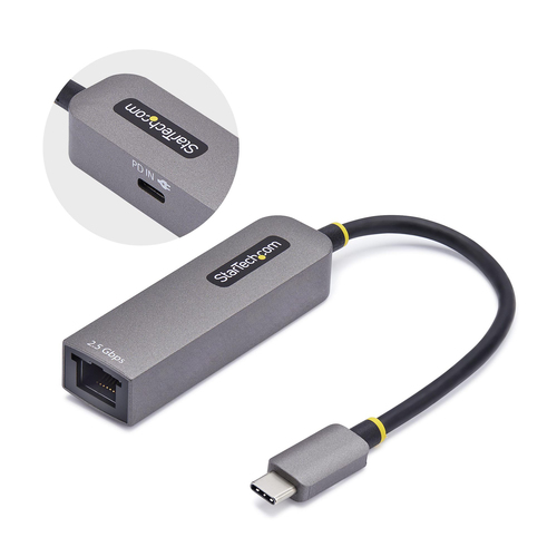 StarTech.com 2GPD3-USB-C-ETHERNET, NBase-T, Ethernet, 5000 Mbit/s, grau StarTech.com 2GPD3-USB-C-ETHERNET, NBase-T, Ethernet, 5000 Mbit/s, grau