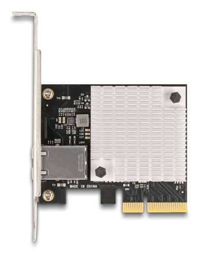 DeLOCK 90758&comma; Ethernet&comma; 10000 Mbit&sol;s&comma; schwarz&comma; edelstahl
