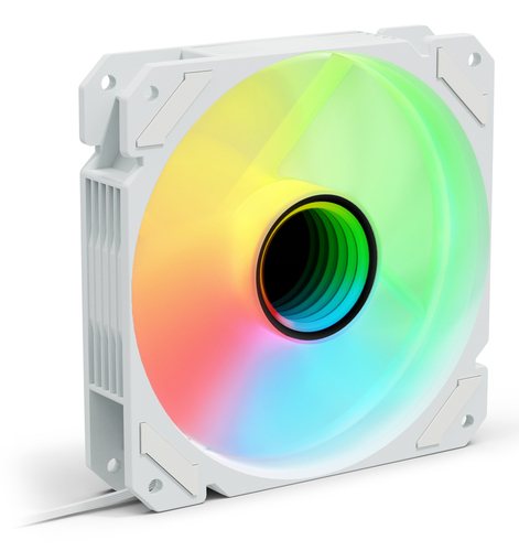 Sharkoon SHARK Mirror PWM RGB, weiß, Lüfter, 500-1500rpm, 99,52 m³/h, 26,8 dB, 1,23 mmH2O, 4-polig Sharkoon SHARK Mirror PWM RGB, weiß, Lüfter, 500-1500rpm, 99,52 m³/h, 26,8 dB, 1,23 mmH2O, 4-polig