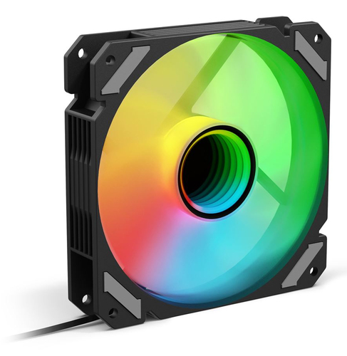 Sharkoon SHARK Mirror PWM RGB, schwarz, Lüfter, 500-1500rpm, 99,52 m³/h, 26,8 dB, 1,23 mmH2O, 4-polig Sharkoon SHARK Mirror PWM RGB, schwarz, Lüfter, 500-1500rpm, 99,52 m³/h, 26,8 dB, 1,23 mmH2O, 4-polig