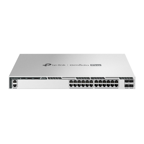 TP-Link S6500-24GP4XF L3 Managed Switch, 24x RJ-45, Backplane: 128 Gbit/s, PoE TP-Link S6500-24GP4XF L3 Managed Switch, 24x RJ-45, Backplane: 128 Gbit/s, PoE