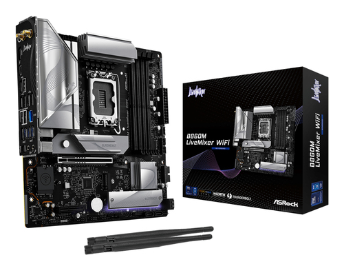 Asrock B860M LiveMixer WiFi&comma; micro ATX LGA 1851 &lpar;V1&rpar; Mainboard&comma; 4x DDR5&comma; max&period; 256 GB&comma; 1x HDMI&comma; WiFi
