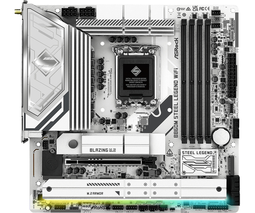Asrock B860M Steel Legend WiFi&comma; micro ATX LGA 1851 &lpar;V1&rpar; Mainboard&comma; 4x DDR5&comma; max&period; 256 GB&comma; 1x HDMI&comma; 1x DisplayPort 1&period;4&comma; WiFi