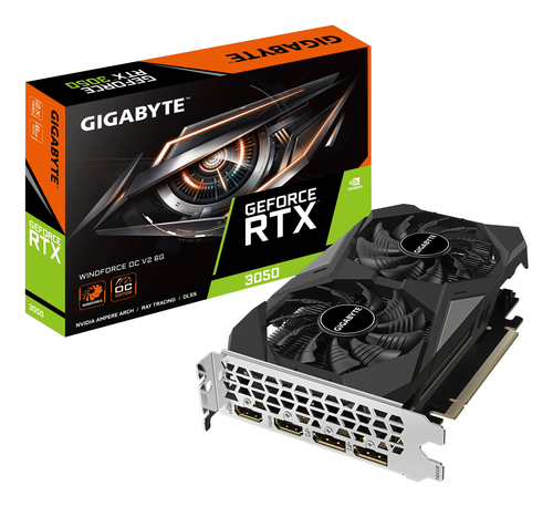 GIGABYTE GeForce RTX 3050 WINDFORCE OC V2 6G, 6GB GDDR6 Grafikkarte, 2x HDMI, 2x DP GIGABYTE GeForce RTX 3050 WINDFORCE OC V2 6G, 6GB GDDR6 Grafikkarte, 2x HDMI, 2x DP
