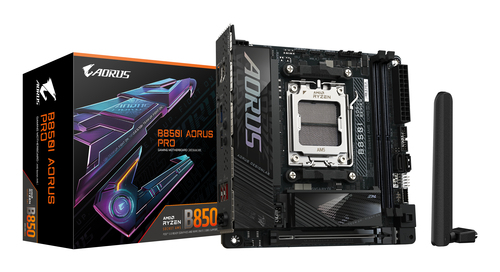 GIGABYTE B850I AORUS PRO Motherboard - Unterstützt AMD Ryzen 9000 Serie CPUs, 8+2+1 Phasen Digital-VRM, bis zu 8400MHz DDR5 (OC), 1xPCIe 5.0 + 1xPCIe 4.0 M.2, 2.5LAN, WIFI 7, USB 3.2 Gen 2 GIGABYTE B850I AORUS PRO Motherboard - Unterstützt AMD Ryzen 9000 Serie CPUs, 8+2+1 Phasen Digital-VRM, bis zu 8400MHz DDR5 (OC), 1xPCIe 5.0 + 1xPCIe 4.0 M.2, 2.5LAN, WIFI 7, USB 3.2 Gen 2