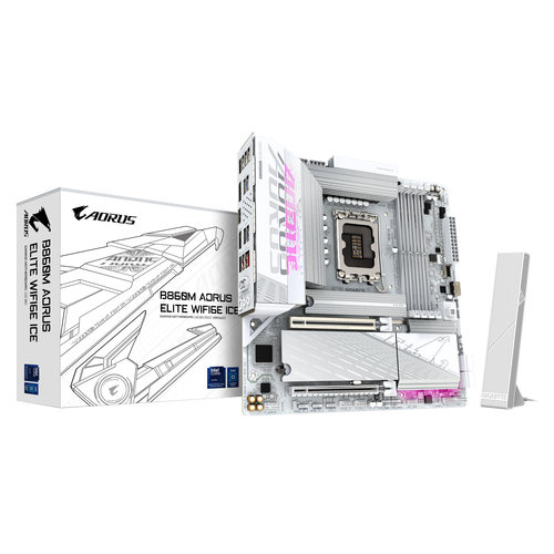 GIGABYTE B860M AORUS ELITE WF6E ICE GIGABYTE B860M AORUS ELITE WF6E ICE