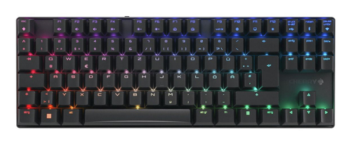 CHERRY XTRFY Cherry MX 8.2 TKL Wireless schwarz Tastatur, Layout: DE, Cherry MX2A Brown, RGB CHERRY XTRFY Cherry MX 8.2 TKL Wireless schwarz Tastatur, Layout: DE, Cherry MX2A Brown, RGB