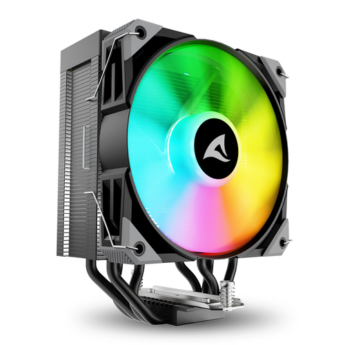 Sharkoon A40 RGB, schwarz, CPU-Kühler, 159x720x120mm, 500-1800rpm, 121,55 m³/h, 2,9 mmH2O, 4-polig Sharkoon A40 RGB, schwarz, CPU-Kühler, 159x720x120mm, 500-1800rpm, 121,55 m³/h, 2,9 mmH2O, 4-polig
