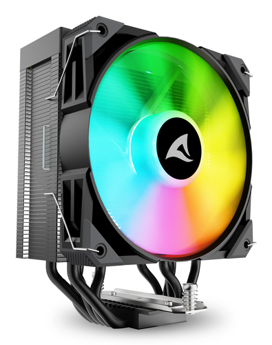 Sharkoon A50 RGB, schwarz, CPU-Kühler, 159x720x120mm, 500-1800rpm, 121,55 m³/h, 2,9 mmH2O, 4-polig Sharkoon A50 RGB, schwarz, CPU-Kühler, 159x720x120mm, 500-1800rpm, 121,55 m³/h, 2,9 mmH2O, 4-polig