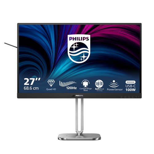 27 Zoll Philips 27B2U4601/00, 68,5cm TFT, 120 Hz, Quad HD, 4ms, 1x HDMI, 1x DP, integrierter USB-Hub 27 Zoll Philips 27B2U4601/00, 68,5cm TFT, 120 Hz, Quad HD, 4ms, 1x HDMI, 1x DP, integrierter USB-Hub