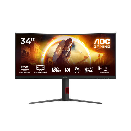 AOC G4 CU34G4 Computerbildschirm 86,4 cm (34) 3440 x 1440 Pixel Wide Quad HD LED Schwarz, Rot AOC G4 CU34G4 Computerbildschirm 86,4 cm (34) 3440 x 1440 Pixel Wide Quad HD LED Schwarz, Rot