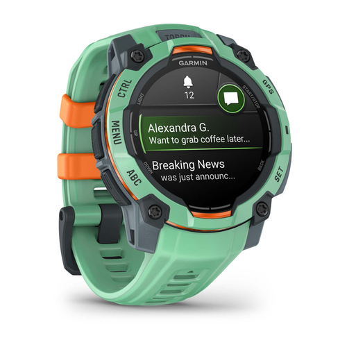 Garmin Instinct 3 AMOLED, grün, Touchscreen, rund, Sportuhr Garmin Instinct 3 AMOLED, grün, Touchscreen, rund, Sportuhr