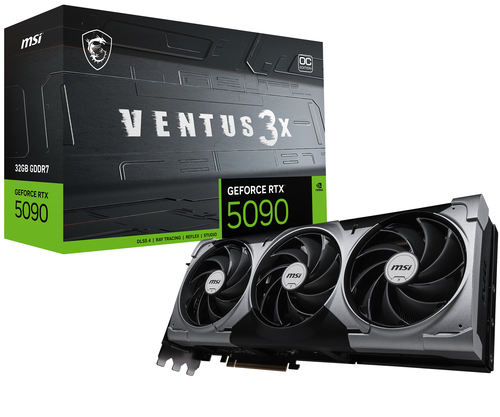 MSI VENTUS GEFORCE RTX 5090 32G 3X OC Grafikkarte NVIDIA 32 GB GDDR7 MSI VENTUS GEFORCE RTX 5090 32G 3X OC Grafikkarte NVIDIA 32 GB GDDR7