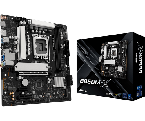 Asrock B860M-X&comma; micro ATX LGA 1851 &lpar;V1&rpar; Mainboard&comma; 2x DDR5&comma; max&period; 128 GB&comma; 1x HDMI&comma; 1x DisplayPort 1&period;4