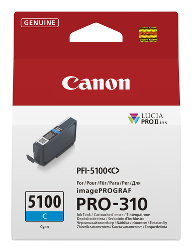 Canon PFI-5100 C, original, cyan Canon PFI-5100 C, original, cyan