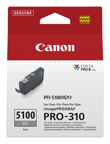 Canon PFI-5100 GY, original, grau Canon PFI-5100 GY, original, grau