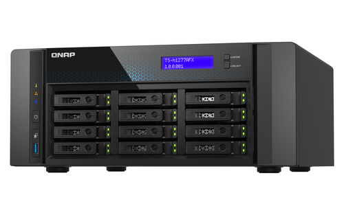 QNAP TS-H1277AFX-R7-32G, 32 GB RAM, 12x Einschübe, 4x 2.5 GBit/s LAN, Tower NAS schwarz QNAP TS-H1277AFX-R7-32G, 32 GB RAM, 12x Einschübe, 4x 2.5 GBit/s LAN, Tower NAS schwarz