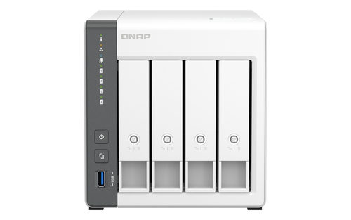 QNAP TS-433, 4 GB RAM, 4x Einschübe, 2x 2.5 GBit/s LAN, Tower NAS weiß QNAP TS-433, 4 GB RAM, 4x Einschübe, 2x 2.5 GBit/s LAN, Tower NAS weiß