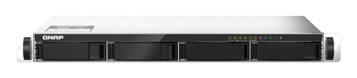 QNAP TS-435XeU, 4 GB RAM, 4x Einschübe, 2x 10 GBit/s LAN, Rack (1U) NAS schwarz, grau QNAP TS-435XeU, 4 GB RAM, 4x Einschübe, 2x 10 GBit/s LAN, Rack (1U) NAS schwarz, grau