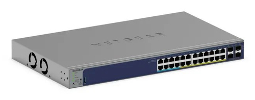 NETGEAR GS728TXUP Managed Switch&comma; 24x RJ-45&comma; Backplane&colon; 128 Gbit&sol;s&comma; PoE