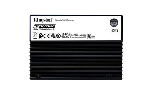 15 TB SSD Kingston Technology 15&comma;36TB DC3000ME U&period;2 PCIe 5&period;0 NVMe TCG Opal Enterprise SSD&comma; lesen&colon; 14000 MB&sol;s&comma; schreiben&colon; 9700 MB&sol;s