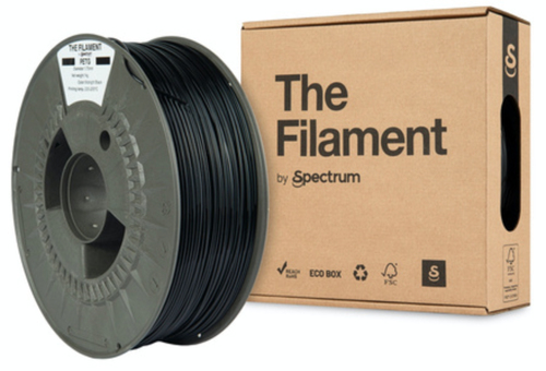 Spectrum Filaments TF-24015, Polyethylenterephthalatglycol (PETG), schwarz, 1 kg Spectrum Filaments TF-24015, Polyethylenterephthalatglycol (PETG), schwarz, 1 kg