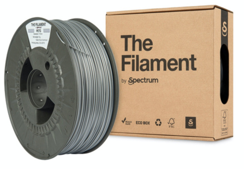Spectrum Filaments TF-24021&comma; Polyethylenterephthalatglycol &lpar;PETG&rpar;&comma; silber&comma; 1 kg