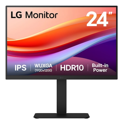 LG 24BA55W-B.AEU 60,45cm 23,8Zoll IPS 1920x1200 16:10 350cd/m2 5ms HDMI DP USB Black LG 24BA55W-B.AEU 60,45cm 23,8Zoll IPS 1920x1200 16:10 350cd/m2 5ms HDMI DP USB Black