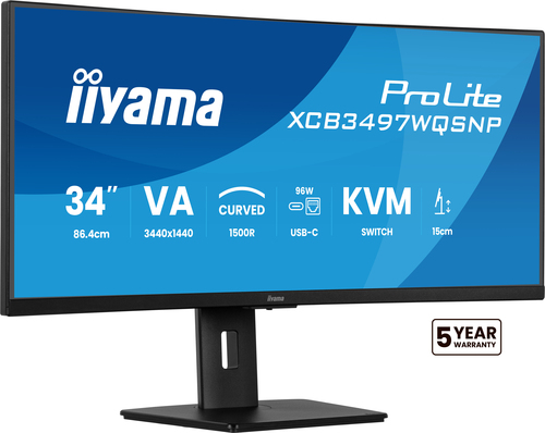 34 iiyama ProLite XCB3497WQSNP-B1 Curved Monitor 34 iiyama ProLite XCB3497WQSNP-B1 Curved Monitor
